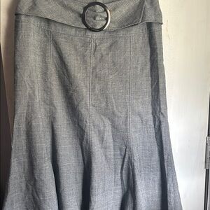 East 5th Gray A-Line Skirt with Belted Detail